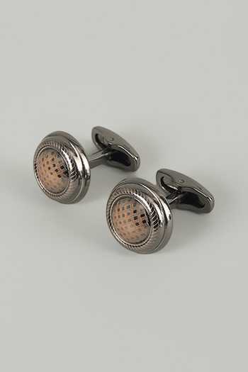 Salil Bhatia Gunmetal Finish Ladybird Cufflinks - Set of 2 