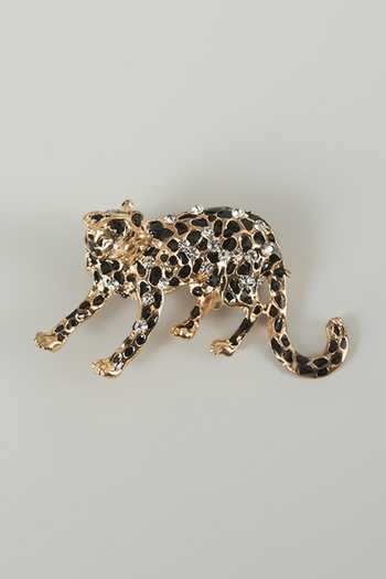 Salil Bhatia Snow Leopard Embellished Brooch 