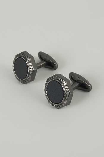 Salil Bhatia Gunmetal Finish Gamers Cufflinks - Set of 2 
