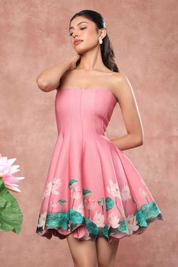 Ozeqo Ubud Short Panel Printed Dress 