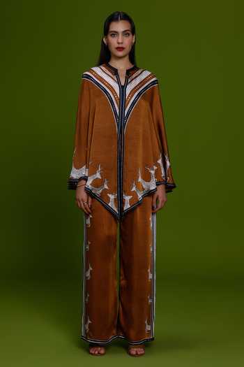 Kamaali Pret Maysa Deer Motif Top & Pant Set 