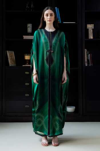 Kamaali Pret Rukh Printed Kaftan & Pant Set 