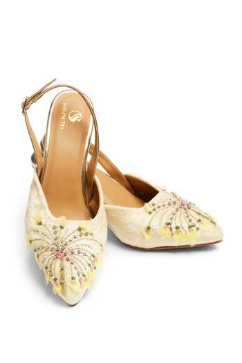 Shilpsutra Floral Burst Peep Toe Heels 