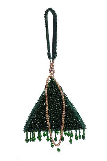 Shilpsutra Emerald Dewdrop Pyramid Bag 