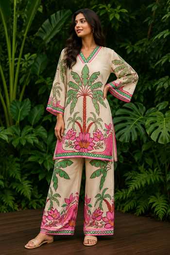 Poppi Printed Kurta & Palazzo Set 