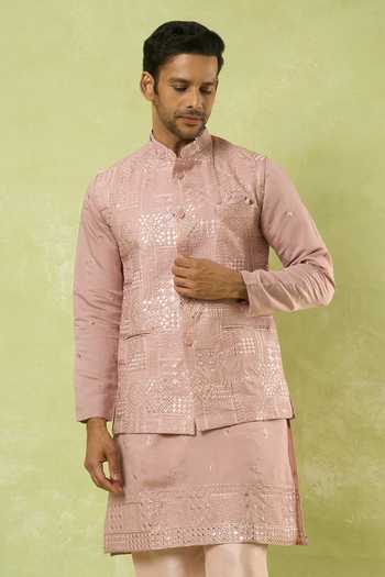 Arihant Rai Sinha Sequin Embroidered Bundi Kurta Set 