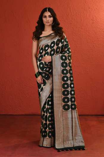 Vishwa By Pinki Sinha Meenakari Silk Handwoven Saree With Running Blouse 