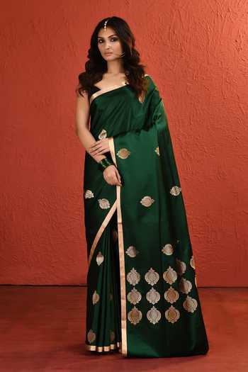 Vishwa By Pinki Sinha Boota Woven Saree With Running Blouse 