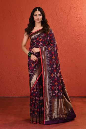 Vishwa By Pinki Sinha Handwoven Saree With Running Blouse 