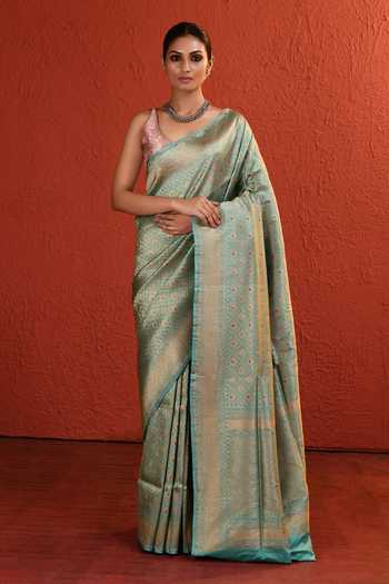 Vishwa By Pinki Sinha Meenakari Brocade Silk Saree With Running Blouse 
