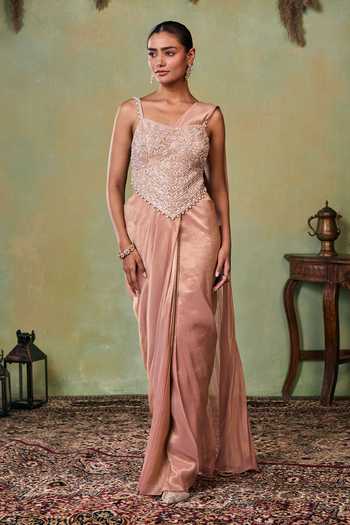 Seema Thukral Eva Aari Embellished Saree & Blouse Set 