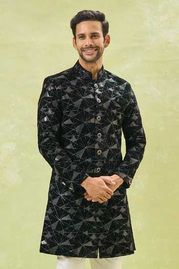 Arihant Rai Sinha Thread Embroidered Sherwani & Pant Set 