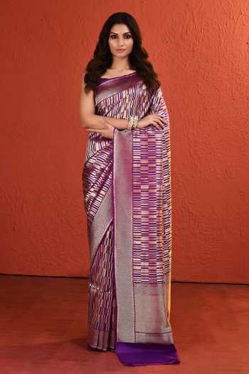 Vishwa By Pinki Sinha Zari Woven Saree With Running Blouse 
