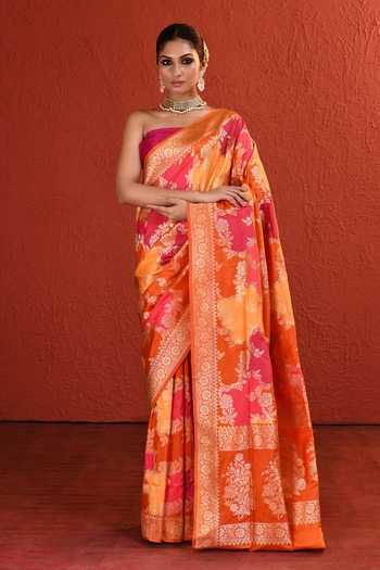 Vishwa By Pinki Sinha Rangkaat Woven Saree With Running Blouse 