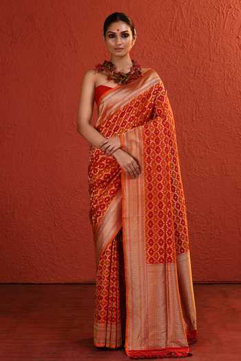 Vishwa By Pinki Sinha Rangkaat Woven Silk Saree With Running Blouse 