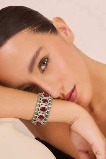 Tad Accessories Geometric Stone Studded Bracelet