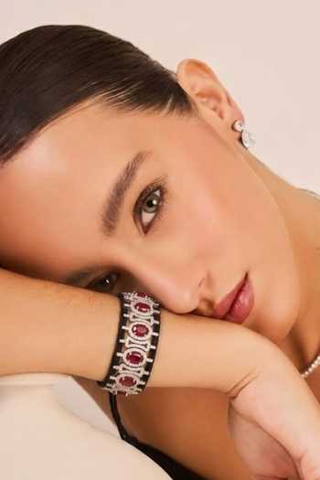 Tad Accessories Geometric Stone Studded Bracelet