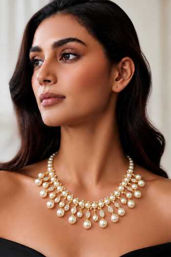 Tad Accessories Stone Studded Necklace Set