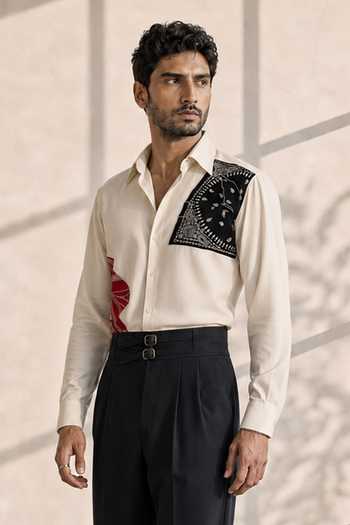 ROHIT DOSHI Crumbl Patch Pattern Shirt 