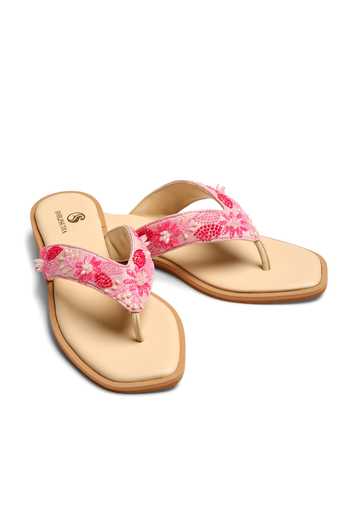 Shilpsutra Rose Bloom Embroidered Sandals 