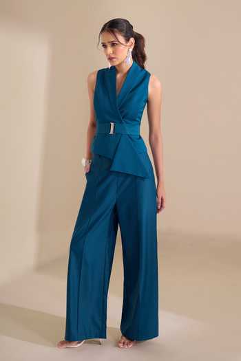 Naintara Bajaj Asymmetric Crisp Structured Waistcoat 