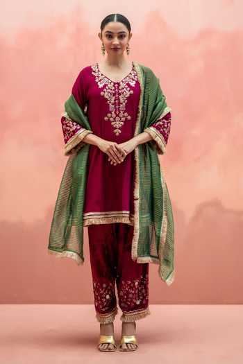 AM by Anita Mittal Anjum Embroidered Anarkali Salwar Set 