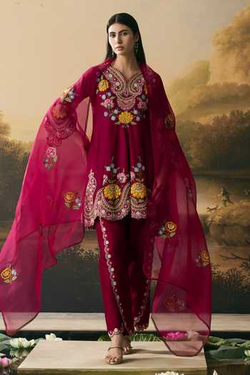 Chandrima Cordwork Short Kurta With Tulip Pant 