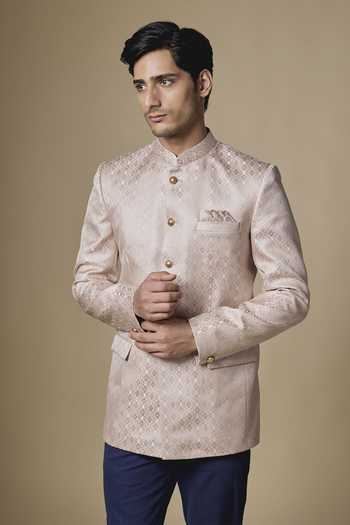 SPRING BREAK Jacquard Bandhgala Jacket 