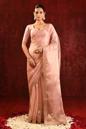 singhanias Tissue Saree With Running Blouse Fabric 