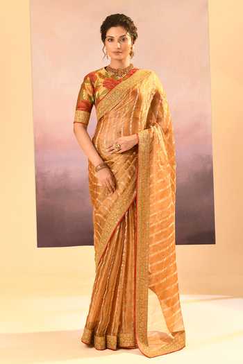 singhanias Tissue Saree With Running Blouse Fabric 