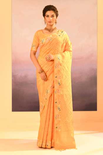 singhanias Raw Silk Saree With Running Blouse Fabric 