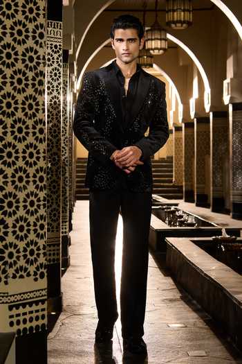 Contrast By Parth Zenith Embroidered Tuxedo Set
