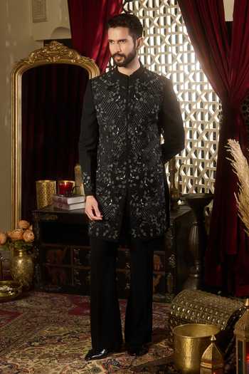 Contrast By Parth Phantom Embroidered Sherwani Set