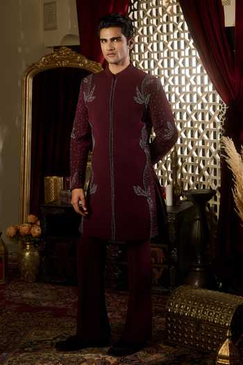 Contrast By Parth Embroidered Sherwani Set