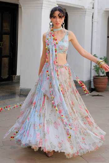 Aangan By Parul Clarisse Printed Lehenga & Blouse Set 