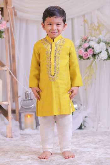 Lil Angels Hand Embroidered Kurta Set 