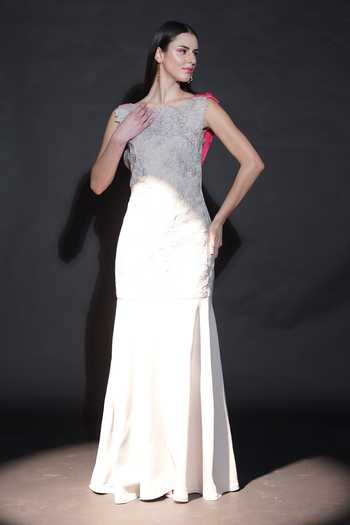Parneet Gujral Floral Embroidered Gown 