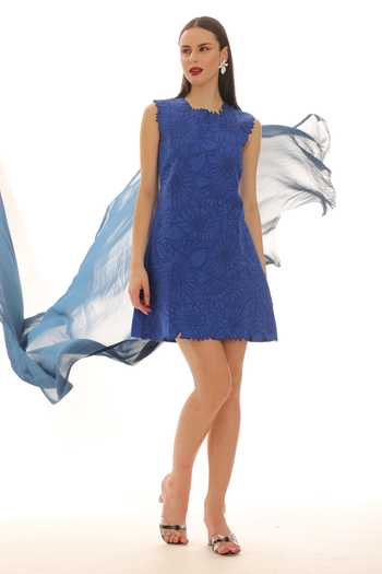 Parneet Gujral Sleeveless Embroidered Dress 