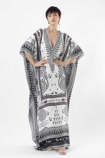 Limerick By Abirr N' Nanki Lowe Warli Print Kaftan 