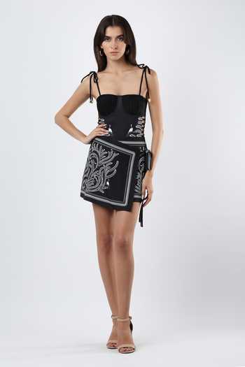 Limerick By Abirr N' Nanki Tullia Border Printed Skirt 