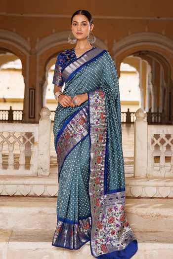 Geroo Jaipur Bandhani Saree Set