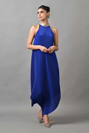 Kiran Uttam Ghosh Pleated Diagonal Tunic