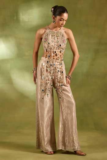 Neha Khullar Embroidered Top & Pant Set 
