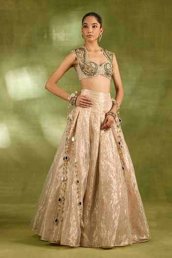 Neha Khullar Embroidered Blouse Lehenga Set 