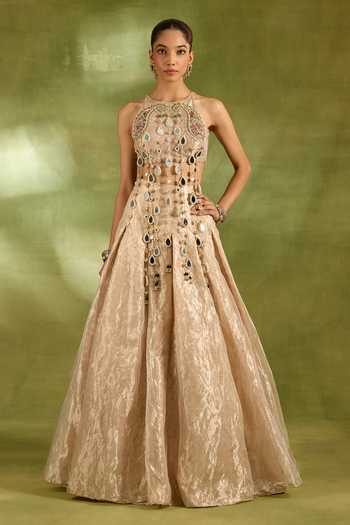 Neha Khullar Zari Work Blouse & Lehenga Set 