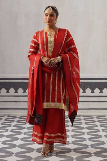 Palak & Mehak Kimi Gota Embellished Kurta Set