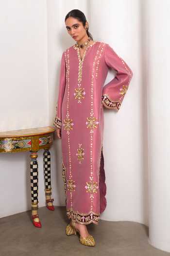 Papa Dont Preach Heirloom Applique Embroidered Kaftan 