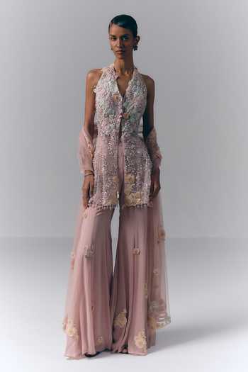 Varun Bahl Embroidered Kurta Sharara Set 