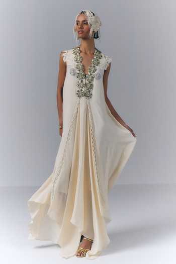 Varun Bahl Floral Applique Work Kaftan 
