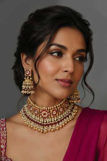 Vivinia By Vidhi Mehra Jaipuri Kundan Embellished Necklace Set